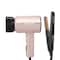 Ikonic Professional Simply Straight and Mini Vibe Black & Pearl Pink Hair Dryer Combo