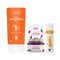 Aravi Organic Fluid Sunscreen, Lip Scrub & Non-Tinted Lip Balm Pack of 3 Combo