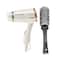 Ikonic Professional Travel Express White Hair Dryer and BDB 43 Blow Dry Brush Combo