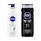 Nivea Aloe Hydration Body Lotion (400 ml) & Shower Active Clean (500 ml) Combo