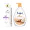 Dove Daily Shine Shampoo 1L with Dove Relaxing Shea Butter Body Wash Combo