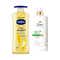 Vaseline Deep Moisture Body Lotion + Dove Hair Fall Shampoo Combo