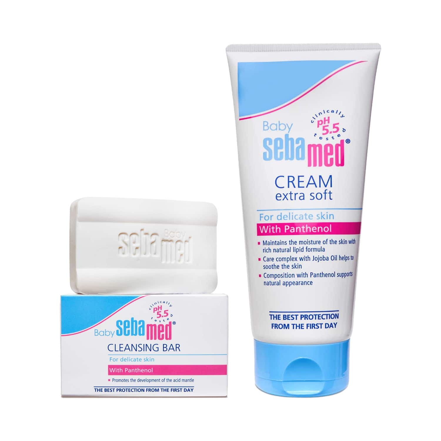 Sebamed | SebaMed Baby Cleansing Bar (150 g) & Baby Cream Extra Soft (200 ml) Combo