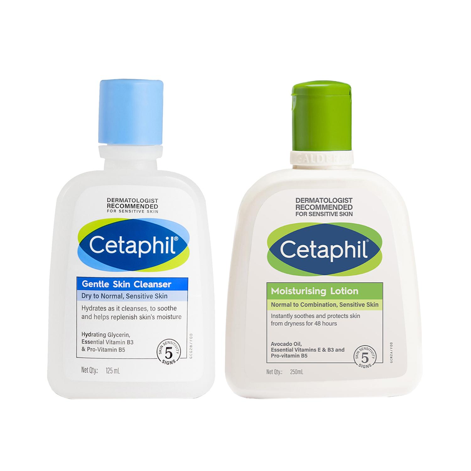 Cetaphil Cleansing & Hydrating Regime For All Skin Types Combo
