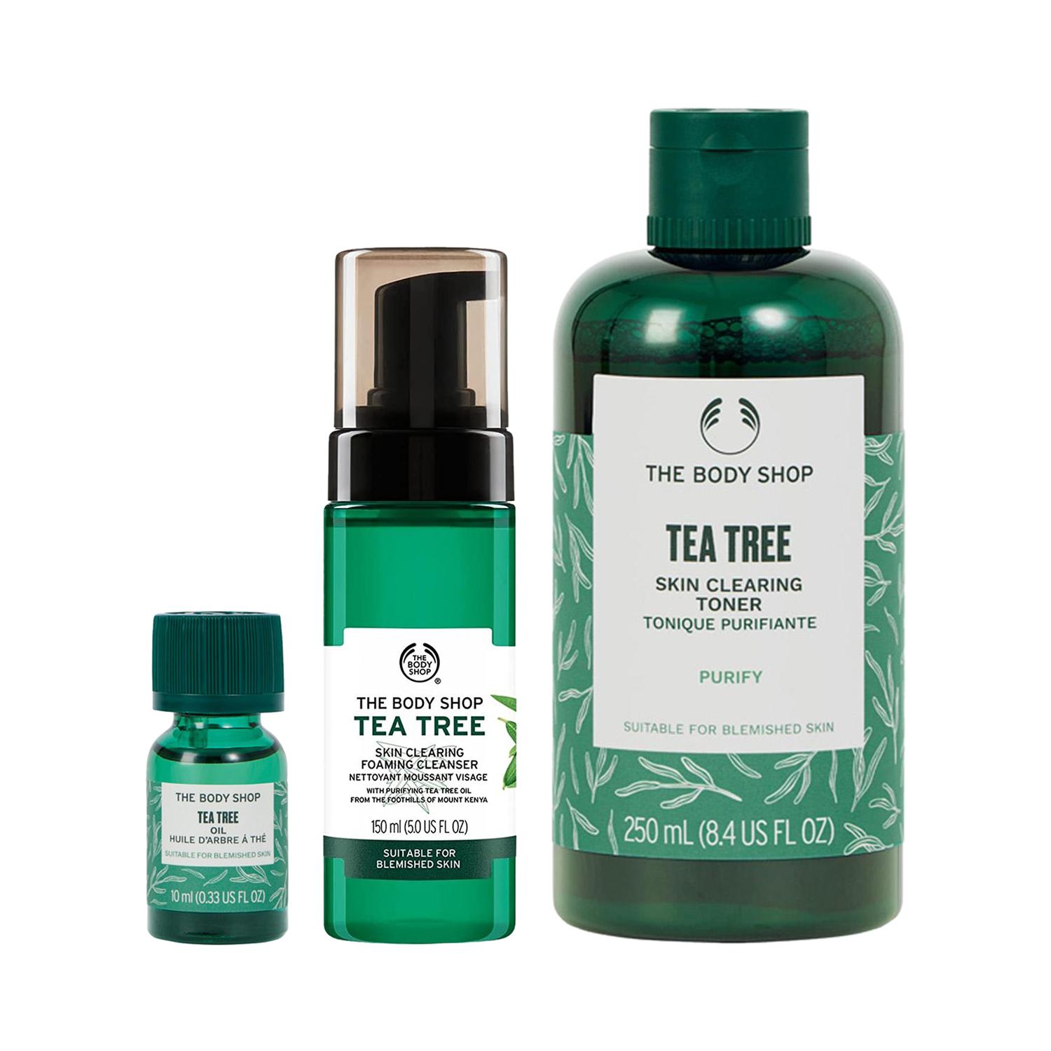 The Body Shop | The Body Shop Tea Tree Foaming Cleanser, Toner & Oil Combo