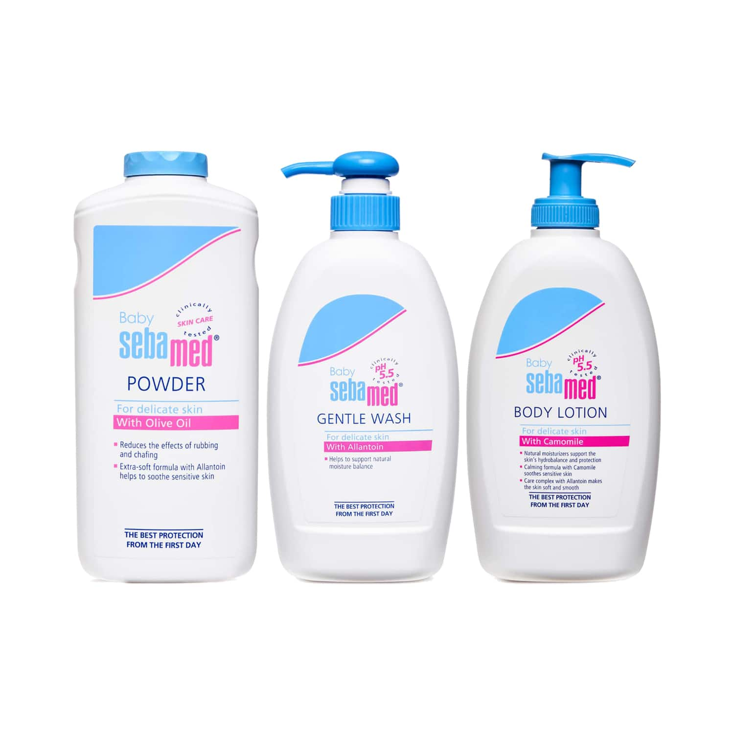 Sebamed | Sebamed Baby Body Lotion Camomile Sensitive skin Baby Gentle Wash with Allantoin Baby Powder Combo