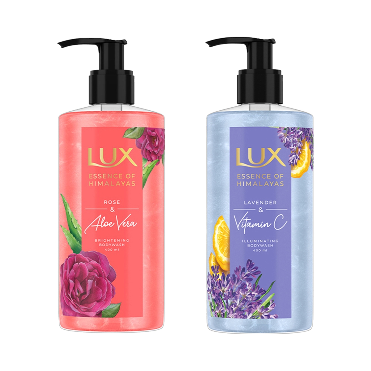 Lux | Lux Lavender & Vit C + Rose & Aloevera Shim Body Wash Combo