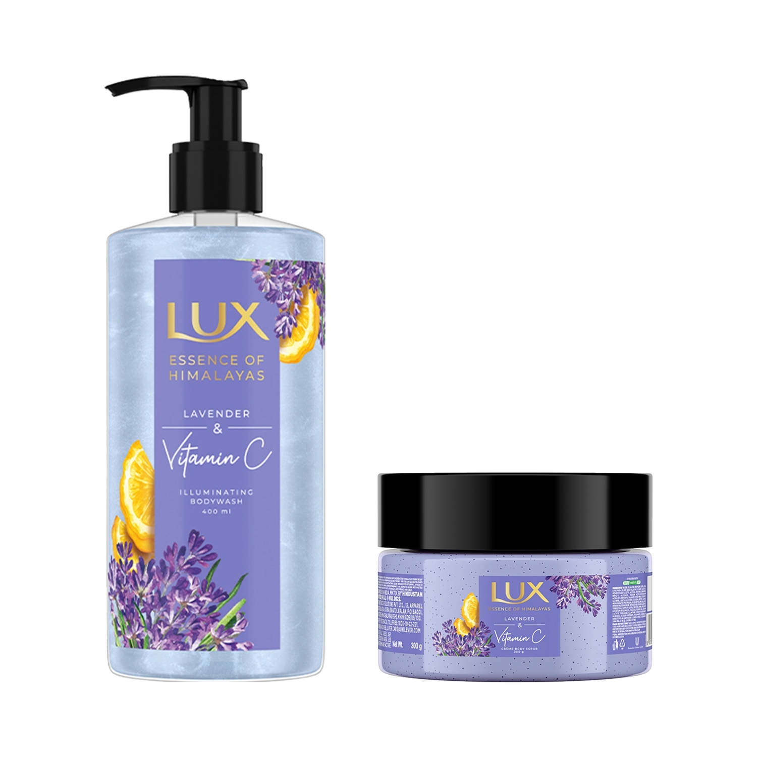 Lux | Lux Lavender Vit C Illuminating Body Wash & Scrub Combo