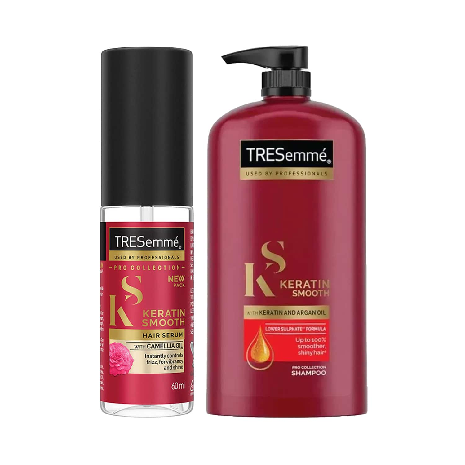 Tresemme | Tresemme Keratin Smooth Shampoo (1000 ml) + Hair Serum (50 ml) Combo