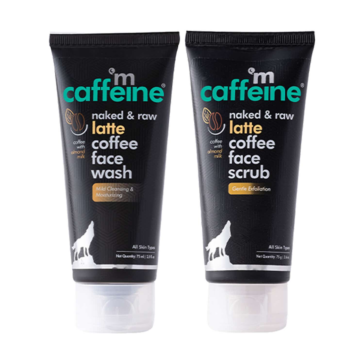 Buy mCaffeine Coffee Face Wash & Scrub Combo Reduces Acne Pimple & Tan