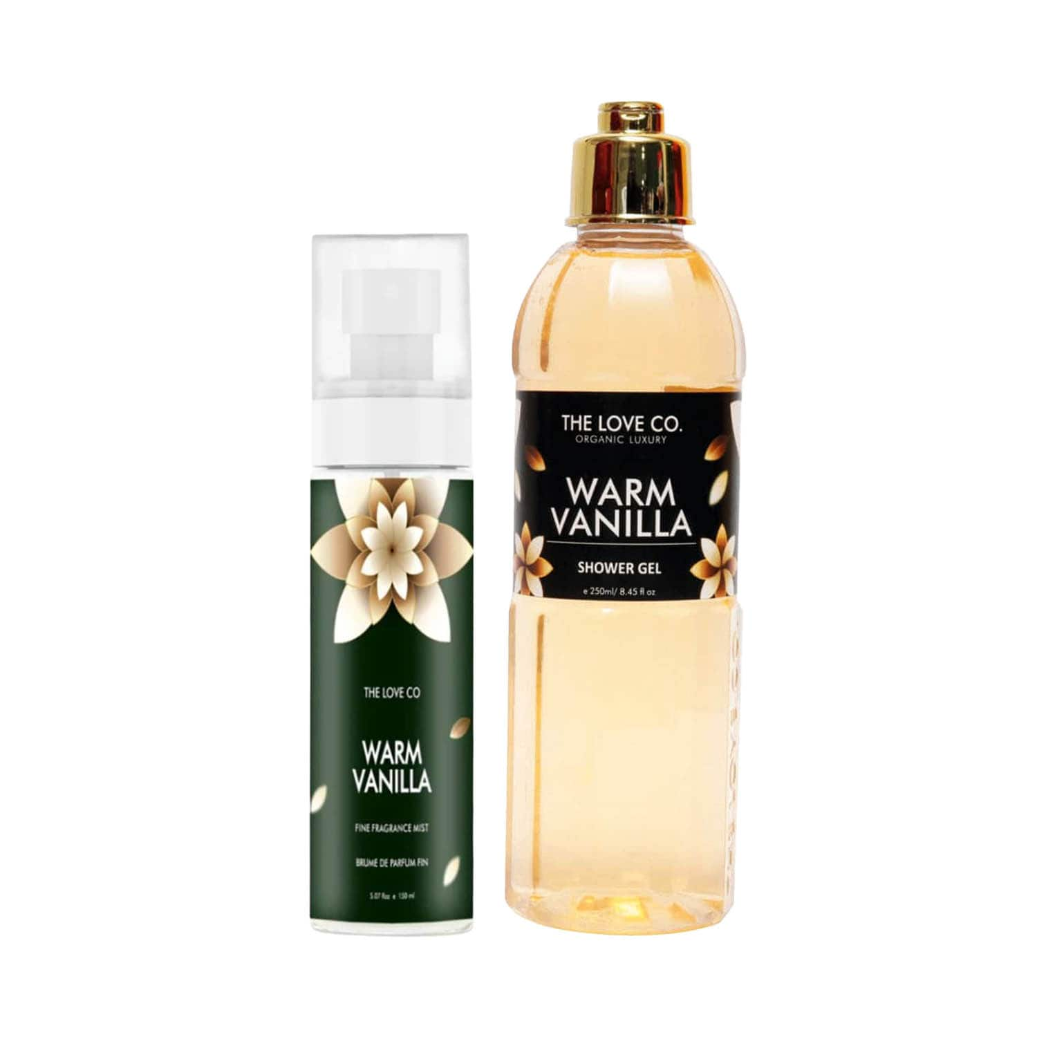 THE LOVE CO. | THE LOVE CO. Warm Vanilla Shower Gel + Vanilla Body Mist Pack of two Combo