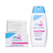 Sebamed Baby Lotion (100 ml) and Baby Cleansing Bar (100 g) Combo