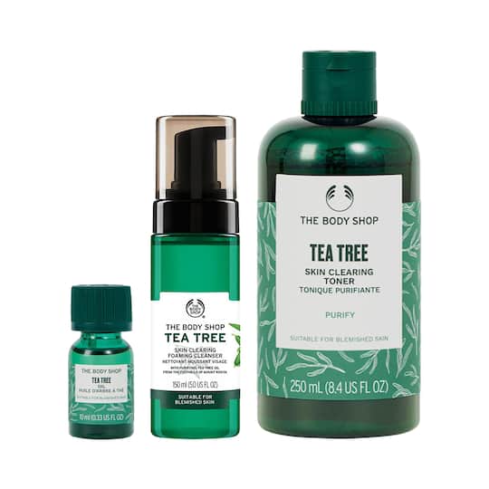 The Body Shop Tea Tree Foaming Cleanser, Toner & Oil Combo