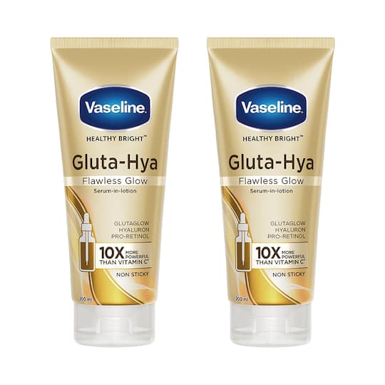 Vaseline Gluta-Hya Flawless Glow Serum-In-Lotion - Pack of 2 Combo