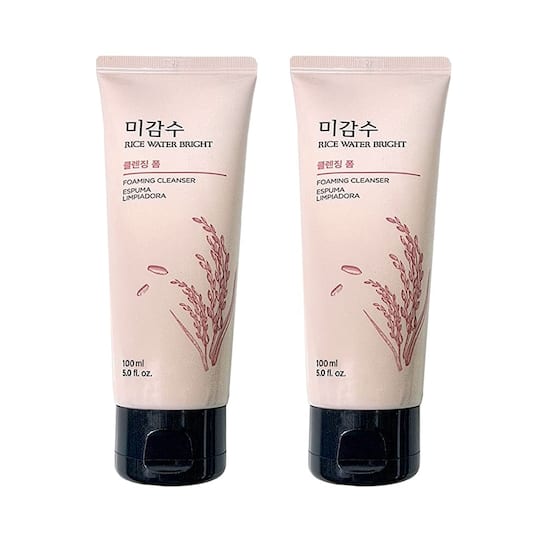 The Face Shop Rice Water Bright Cleansing Foam - Pack of 2 (100ml Each)