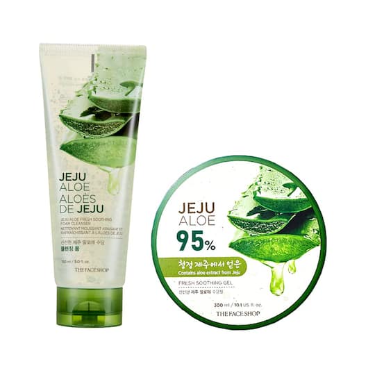 The Face Shop Jeju Aloe Gel & Aloe Cleanser Combo