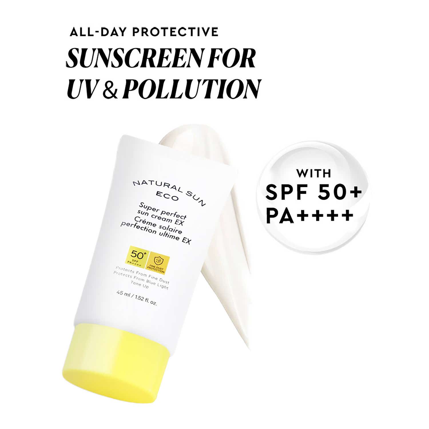 The Face Shop | The Face Shop Perfect Sunscreen SPF 50+ PA++++ : Korean Sun Protector, Tinted for Tone Up (45ml)