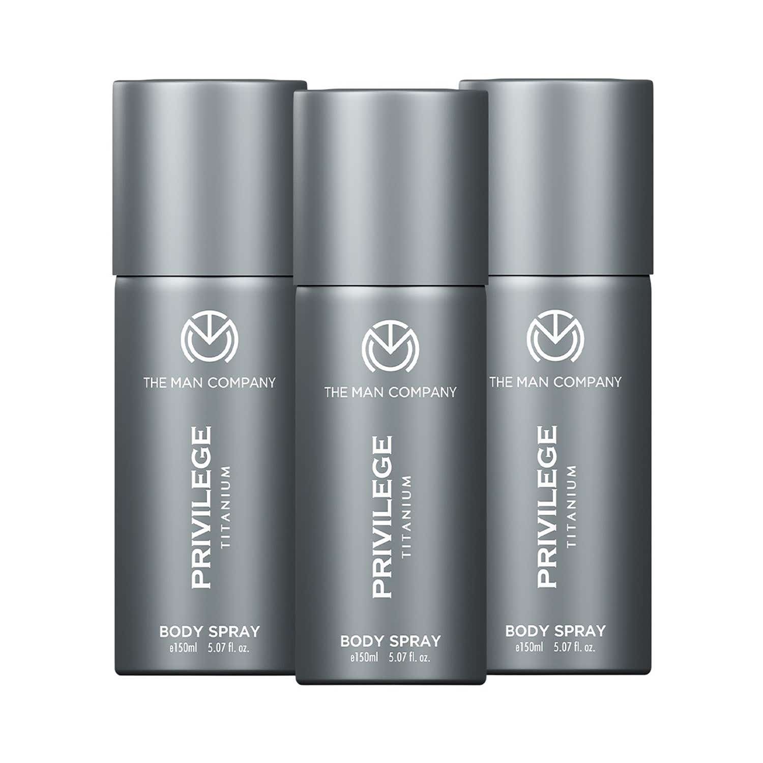 The Man Company | The Man Company Privilege Titanium Deodorant Combo for Men (3 pcs)