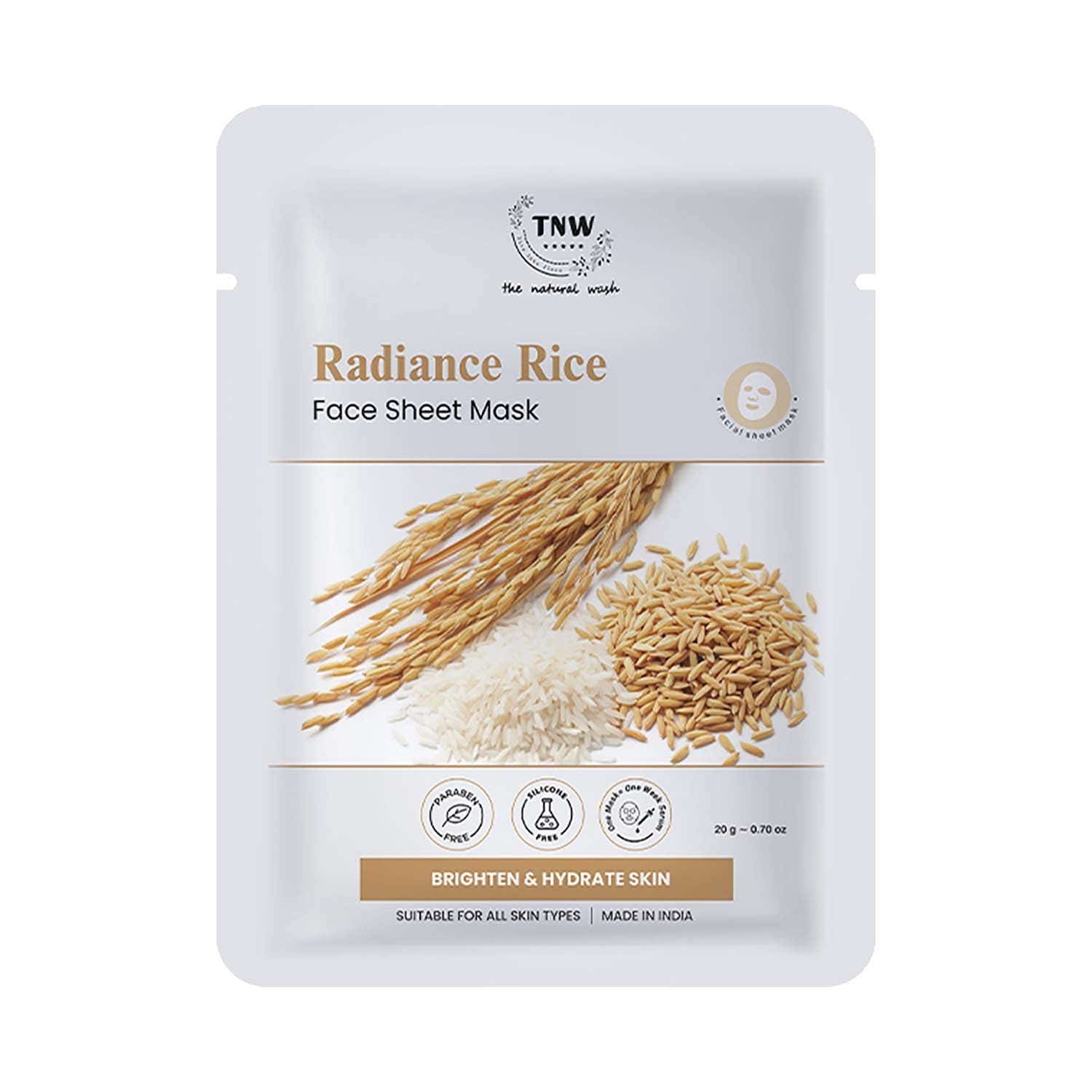TNW The Natural Wash | TNW The Natural Wash Pure Radiance Rice Face Sheet Mask (20 g)