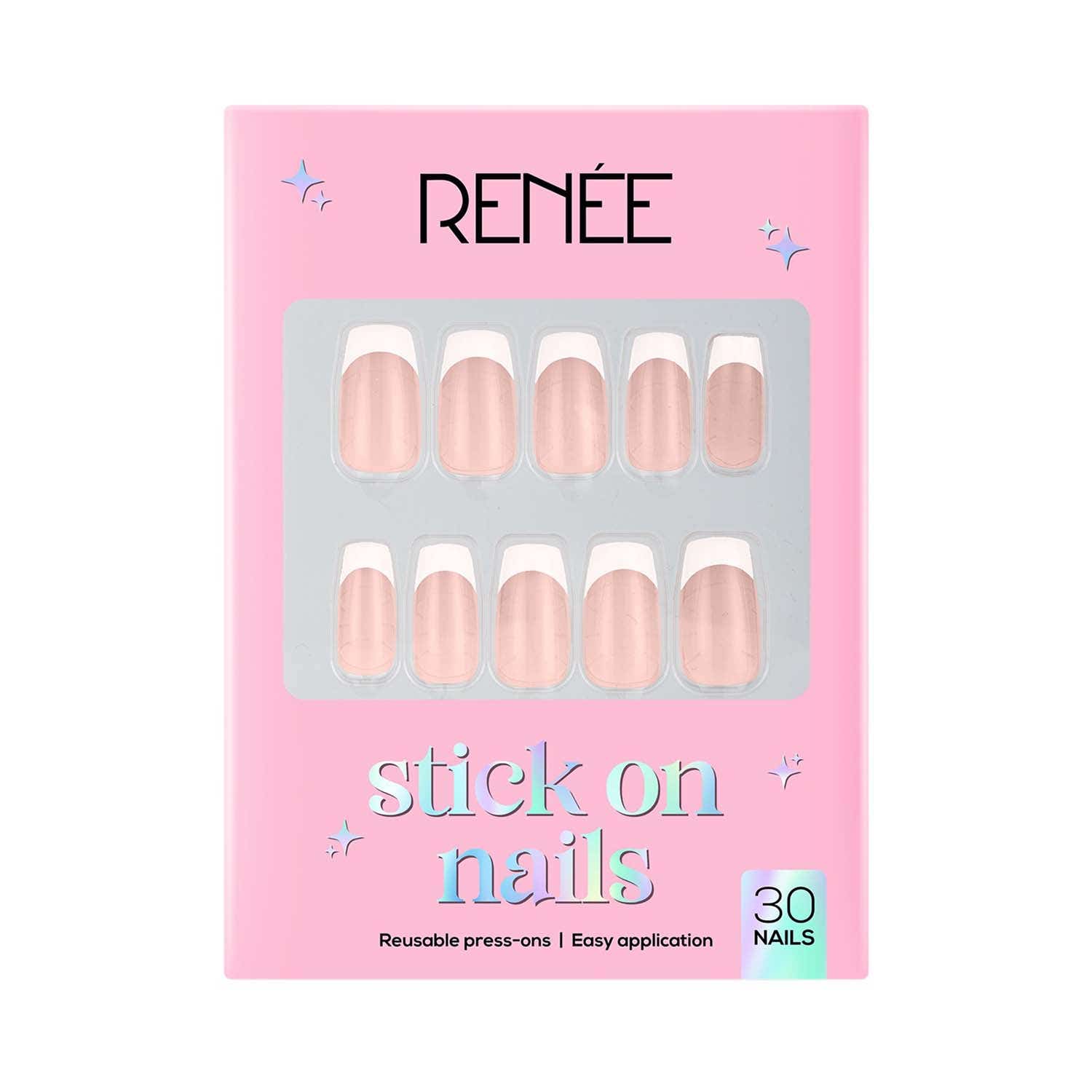 RENEE | Renee Stick On Nails - French Nails 14 (Pack of 30)