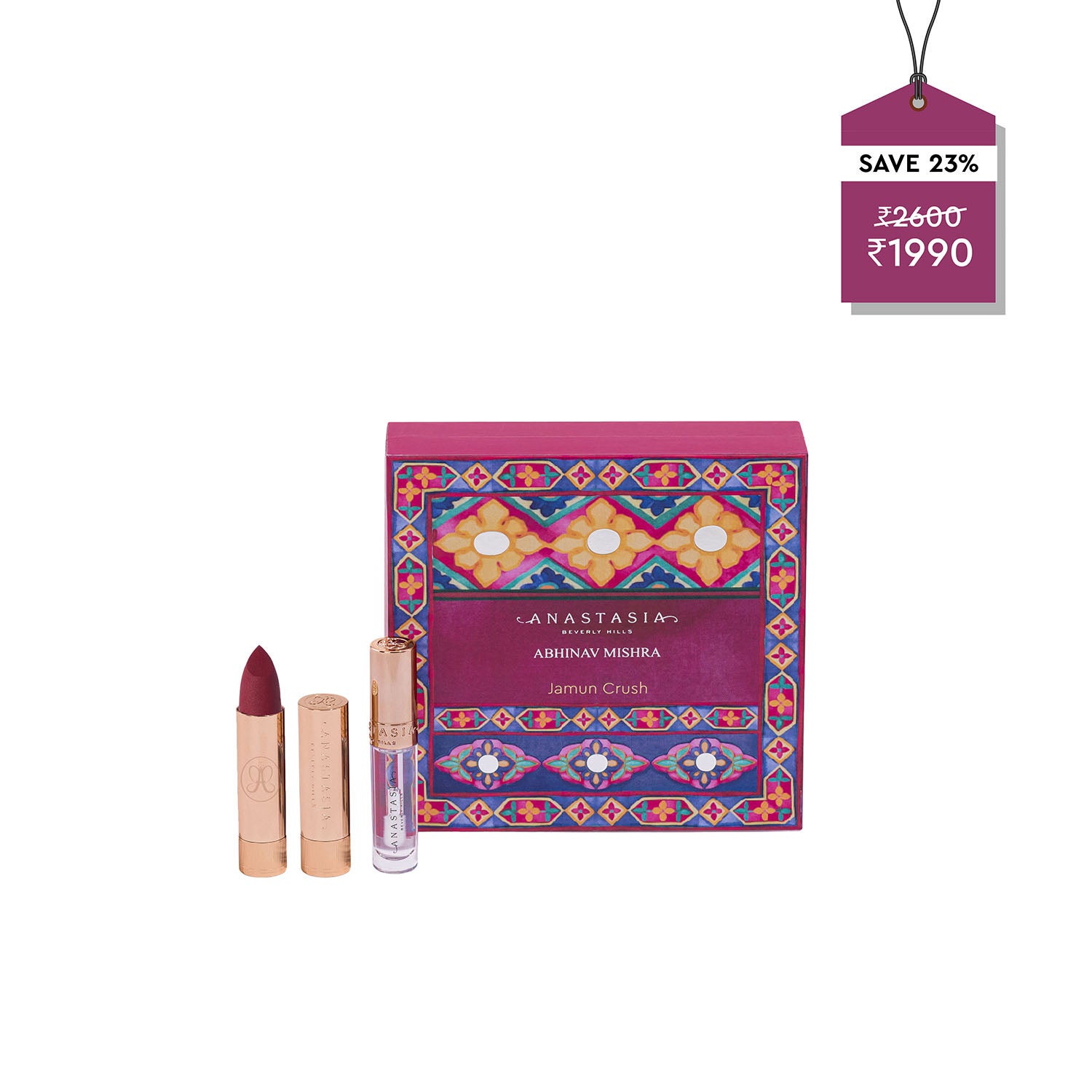 Anastasia Beverly Hills | Anastasia Beverly Hills Matte Lipstick - Blackberry & Lipgloss Crystal Sample - Jamun Crush (2 pcs)