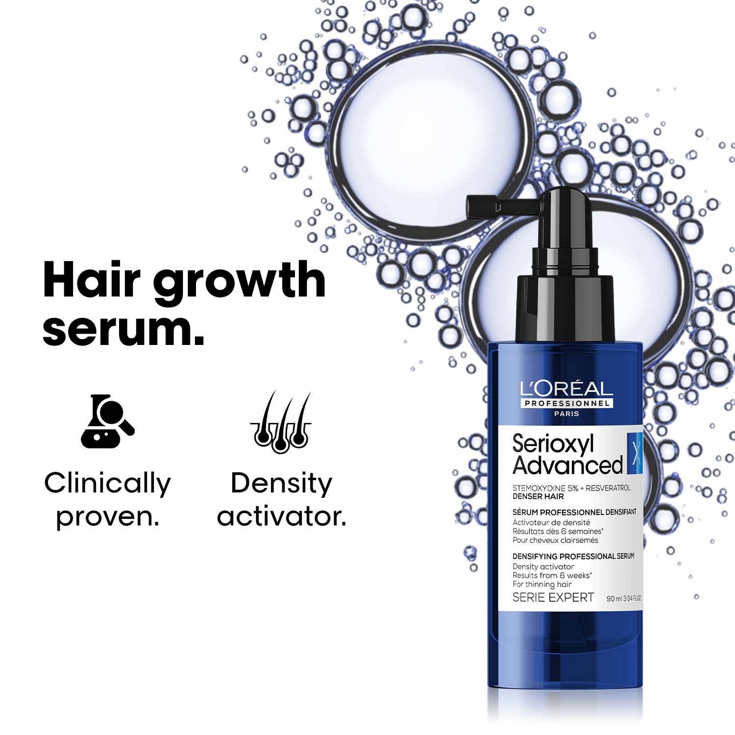 L'OREAL PROFESSIONNEL | L'OREAL PROFESSIONNEL Serioxyl Advanced Density Activator, Leave-In Serum for Hair Growth