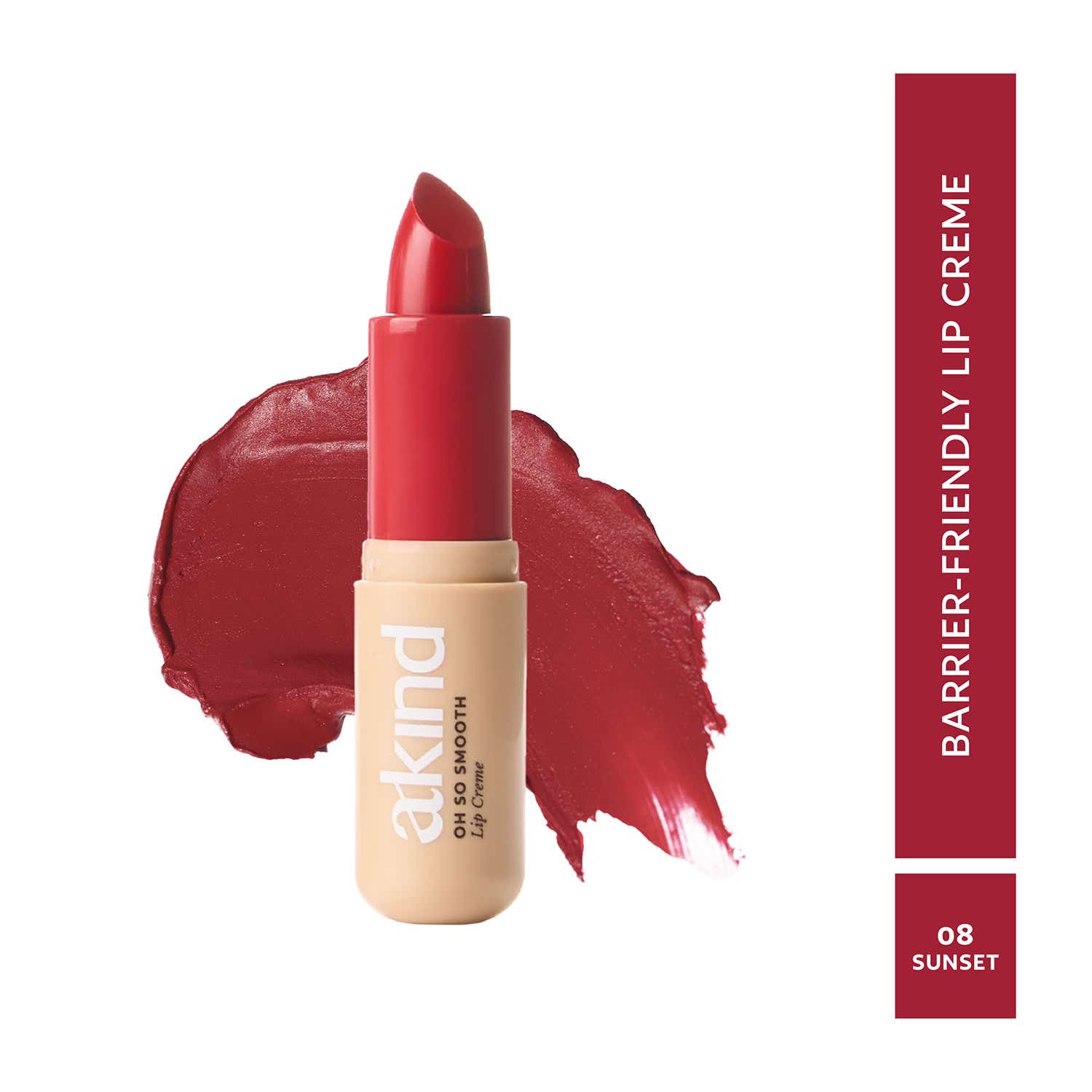 Akind | Akind Oh So Smooth Lip Creme 8-Hour Hydration & Lip Barrier-Friendly - Sunset (4.2 g)