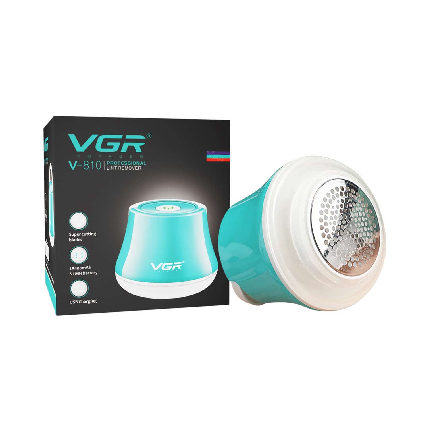VGR | VGR V-810 Lint Remover for Clothes Stainless Steel Mesh 50-Minute Runtime 400mAh Battery