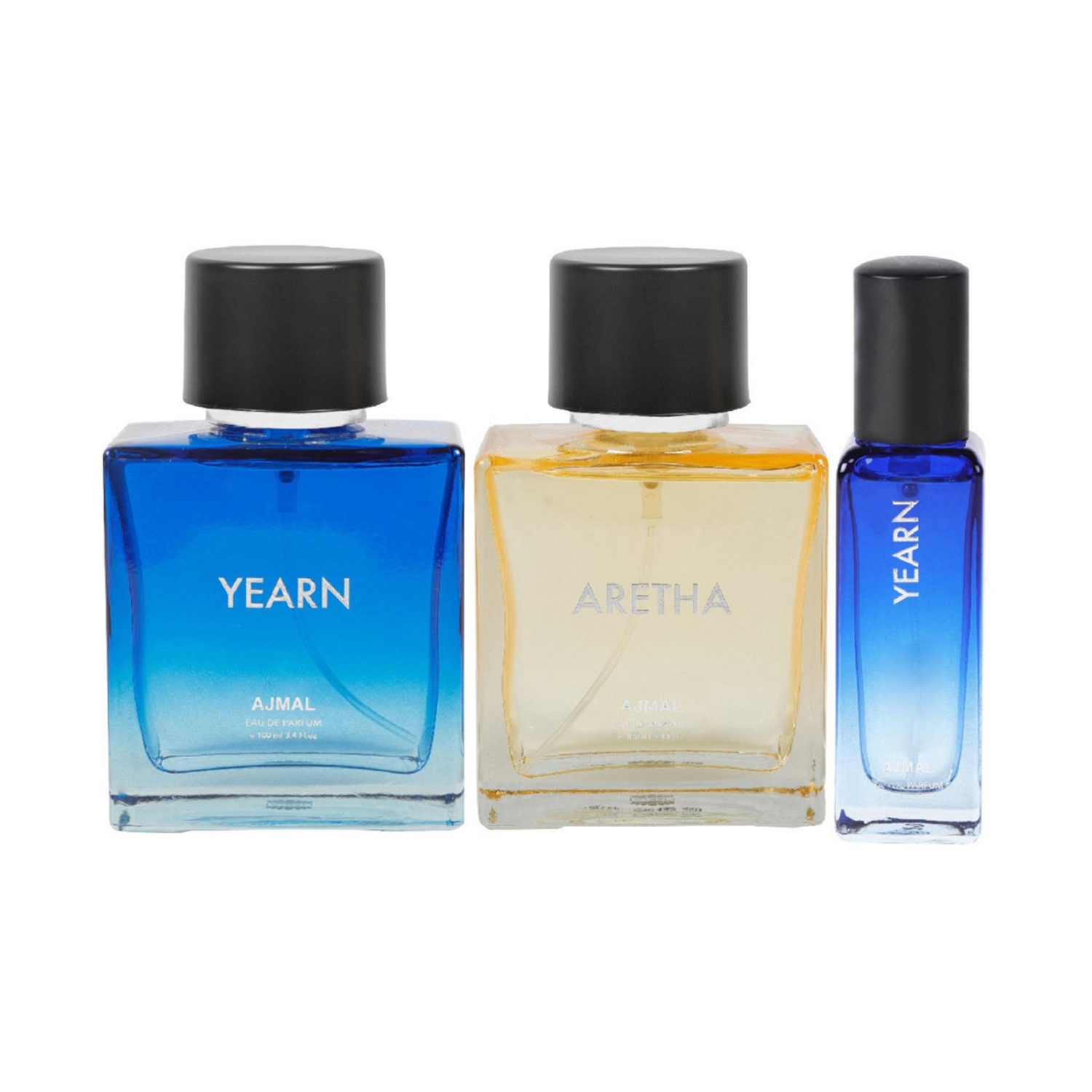 Ajmal Yearn With Aretha & Prose Eau De Parfum Combo Pack (3 Pcs)