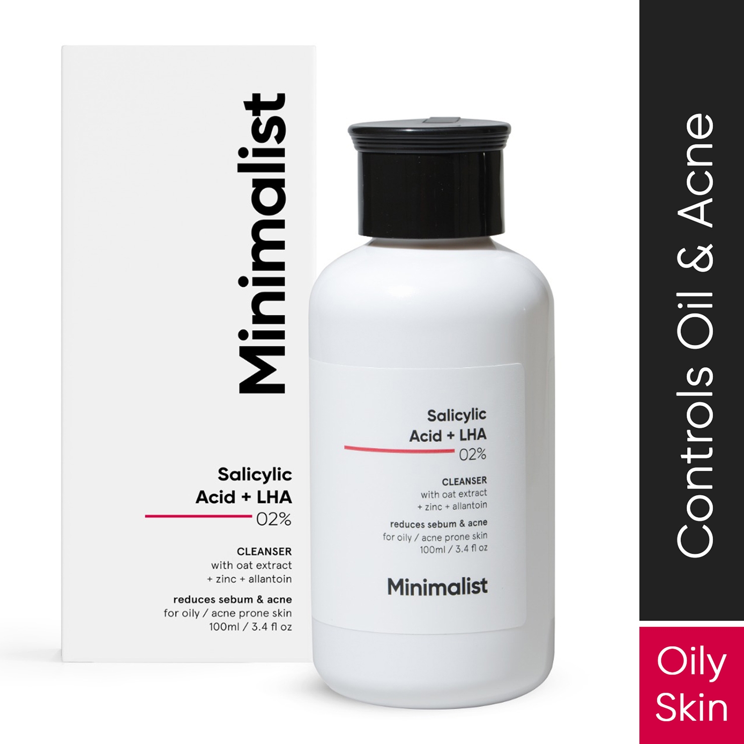 Minimalist | Minimalist 2% Salicylic Acid + LHA Cleanser Reduces Sebum & Acne (100ml)