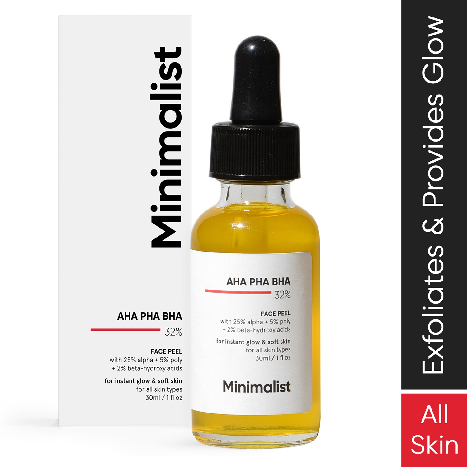 Minimalist | Minimalist AHA 25% + PHA 5% + BHA 2% Face Peel - (30ml)