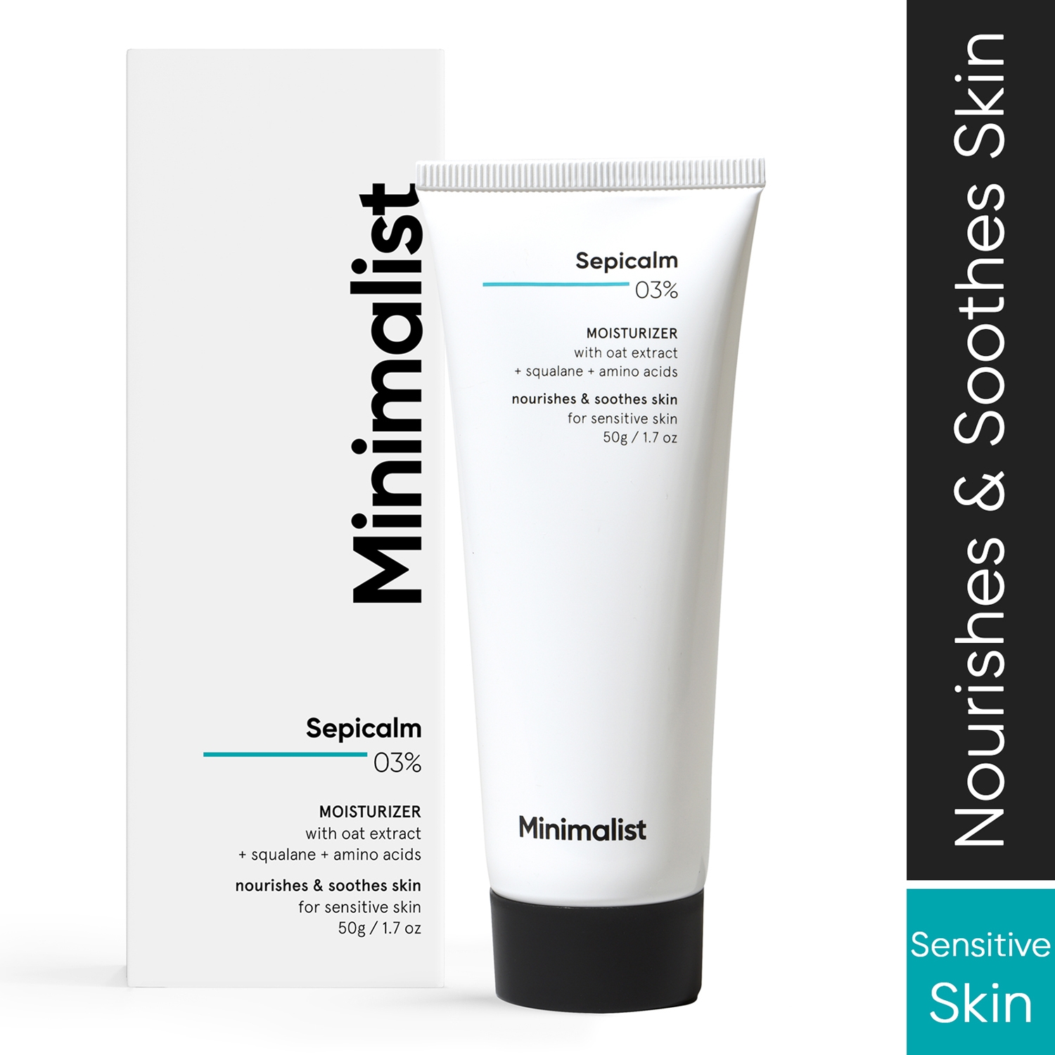 Minimalist 3% Sepicalm Face Moisturizer sensitive skin cream with Oat - Nourishing & Soothing (50g)