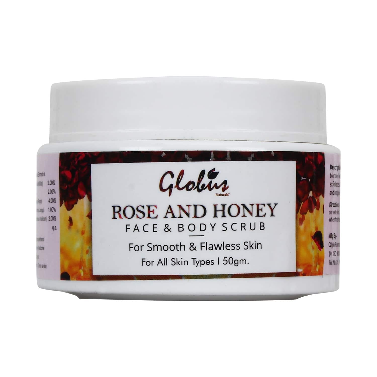 Globus Naturals | Globus Naturals Honey & Rose Face & Body Scrub (50g)