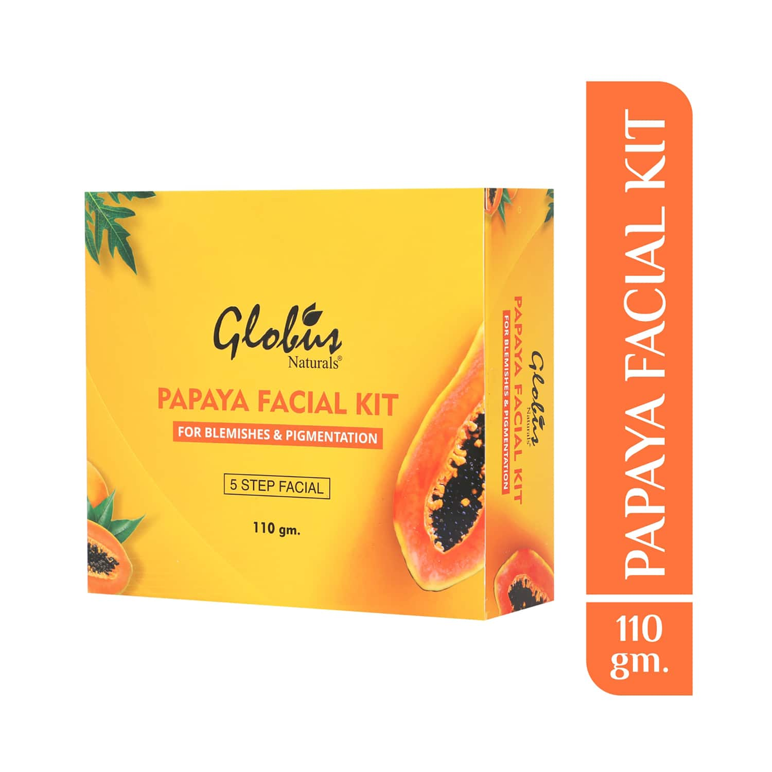 Globus Naturals | Globus Naturals Anti-Tan Papaya Facial Kit For Flawless Skin 5 Step Tan Removal Kit (110g)