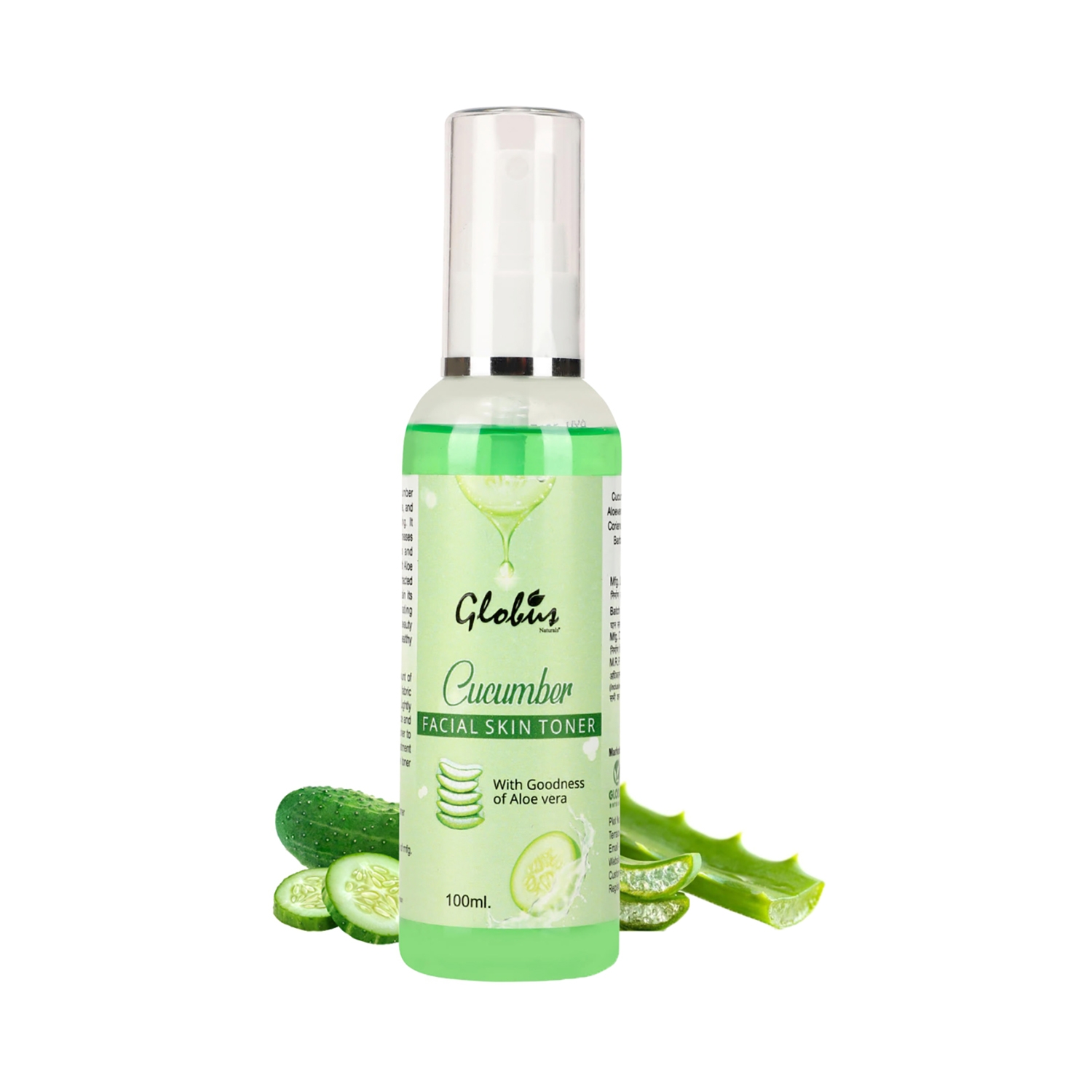 Globus Naturals | Globus Naturals Cucumber Facial Skin Toner With Goodness Of Aloe Vera Extract (100ml)