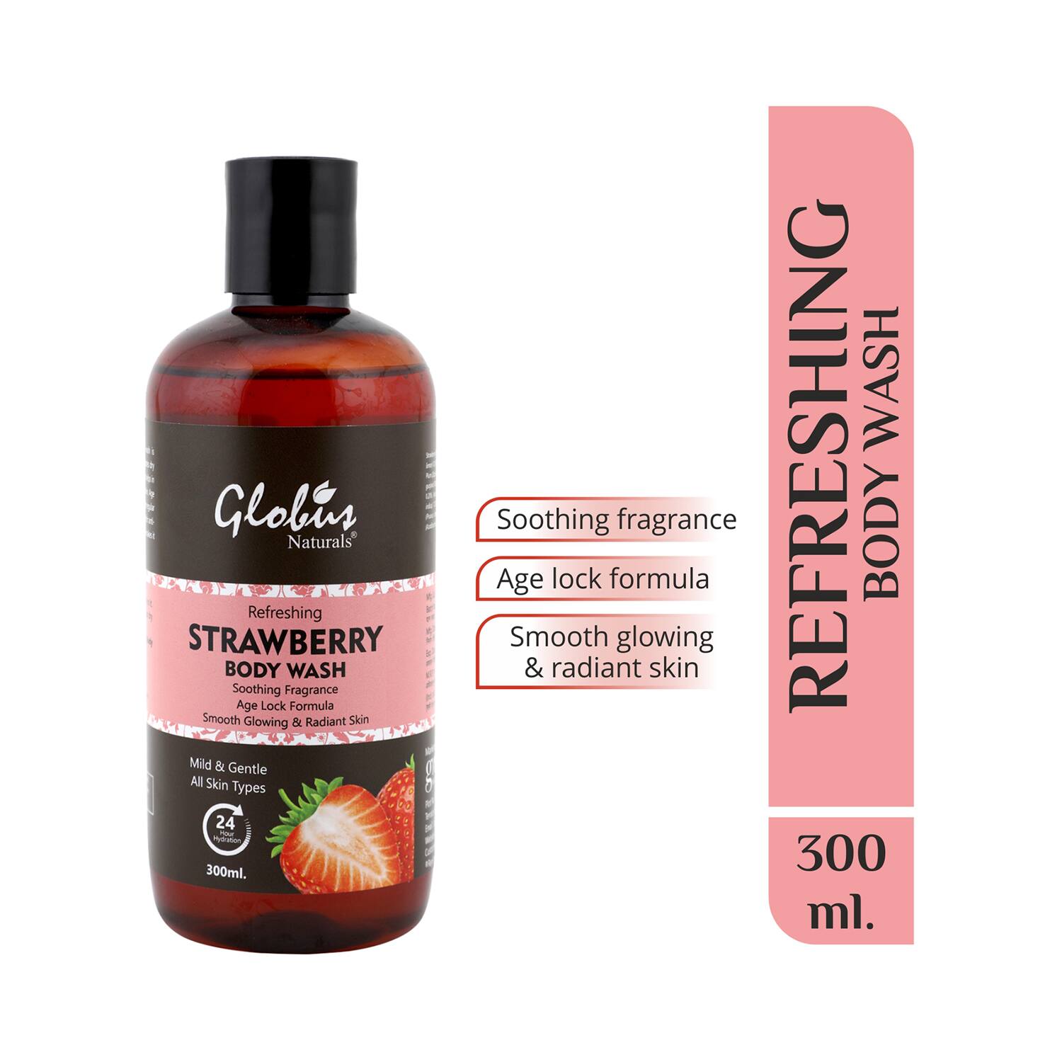 Globus Naturals | Globus Naturals Refreshing Strawberry Body Wash (300ml)