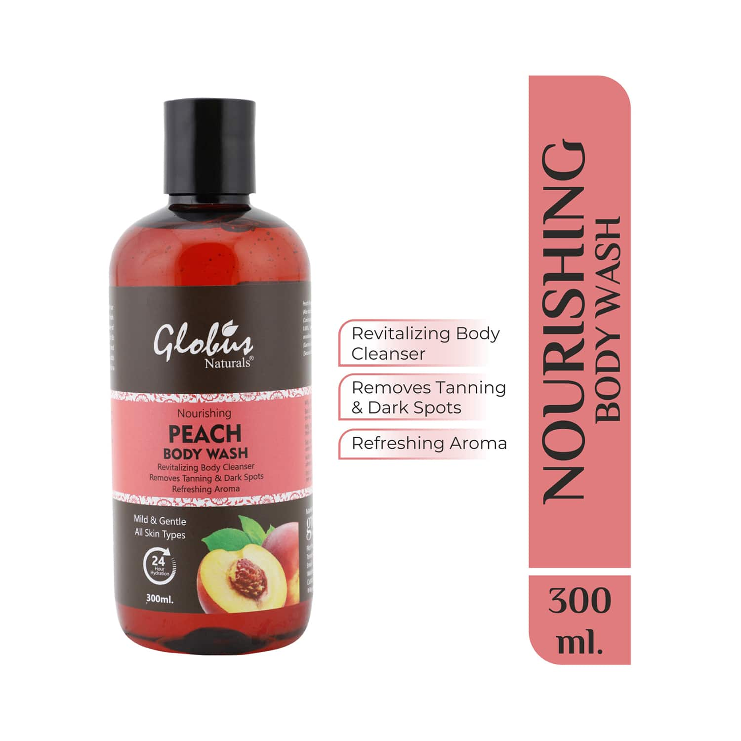 Globus Naturals | Globus Naturals Refreshing Peach Body Wash (300ml)