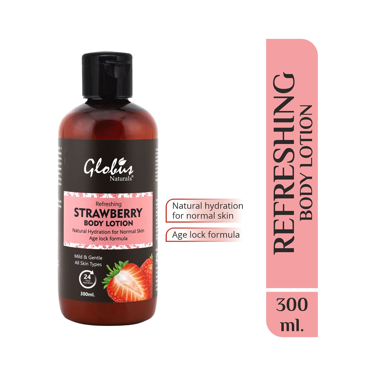 Globus Naturals | Globus Naturals Refreshing Strawberry Body Lotion (300ml)