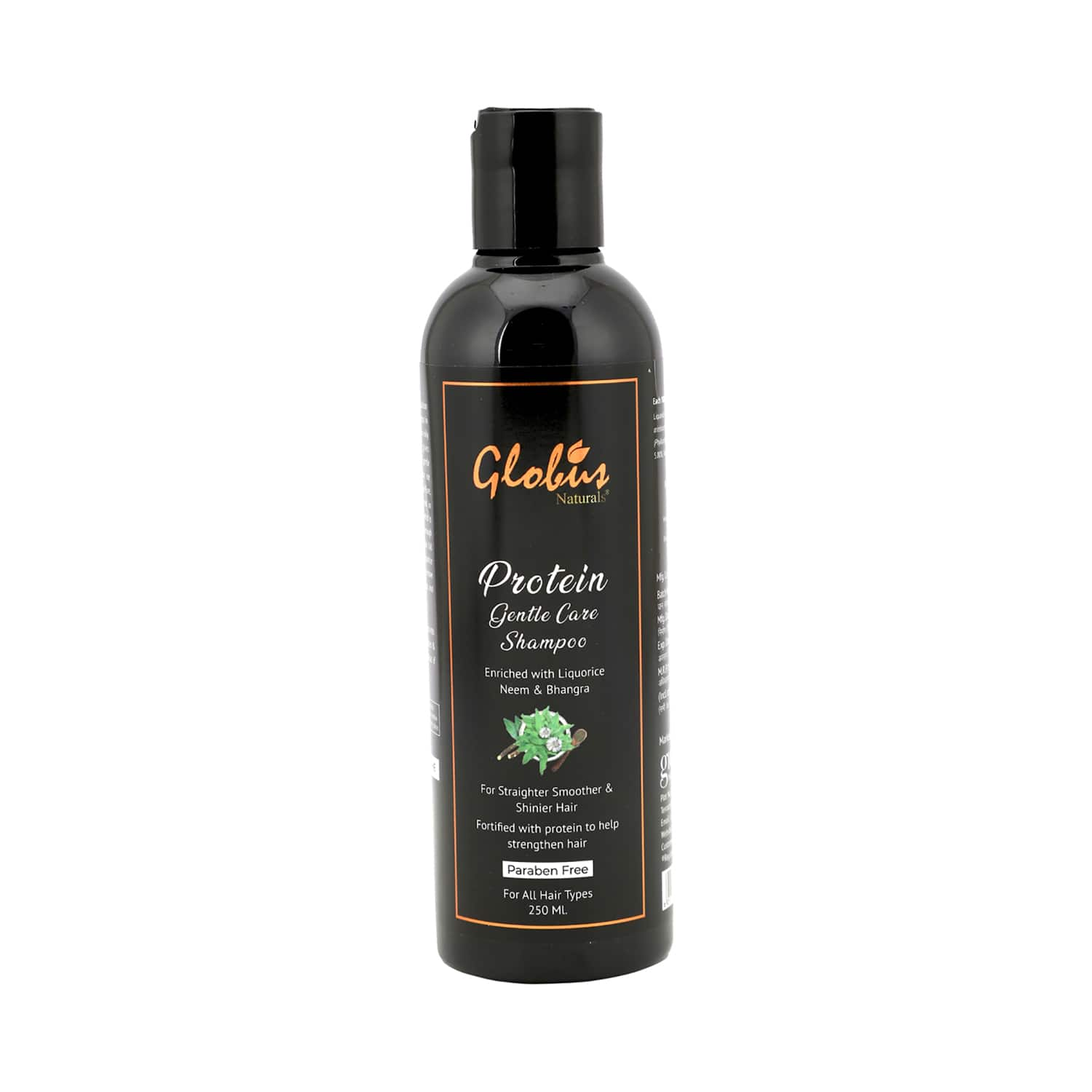 Globus Naturals | Globus Naturals Protein Gentle Care Hair Growth Shampoo Enriched With Liquorice, Bhringraj, Neem, Chickpeas & Aloe Vera (250ml)