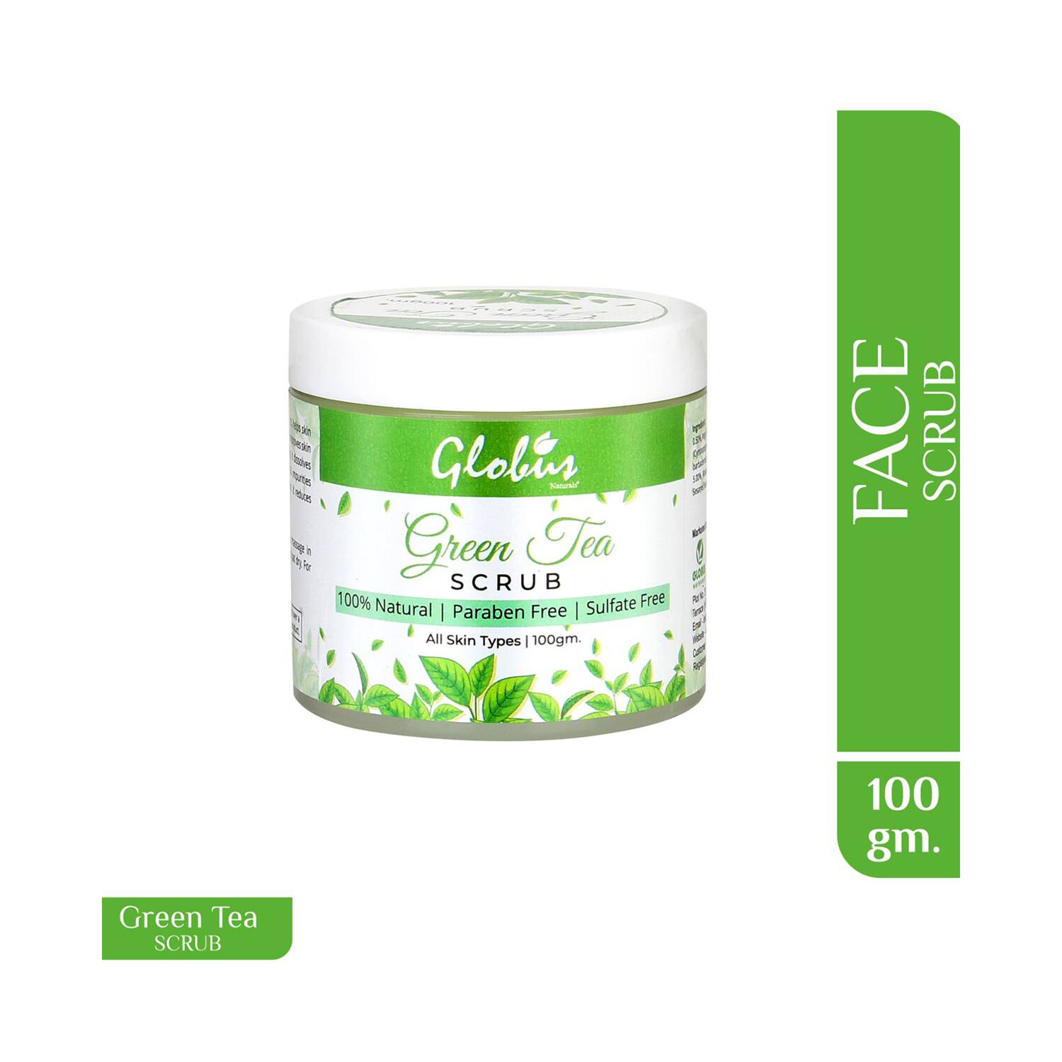 Globus Naturals | Globus Naturals Green Tea Acne & Pimple Free Skin Scrub (100g)