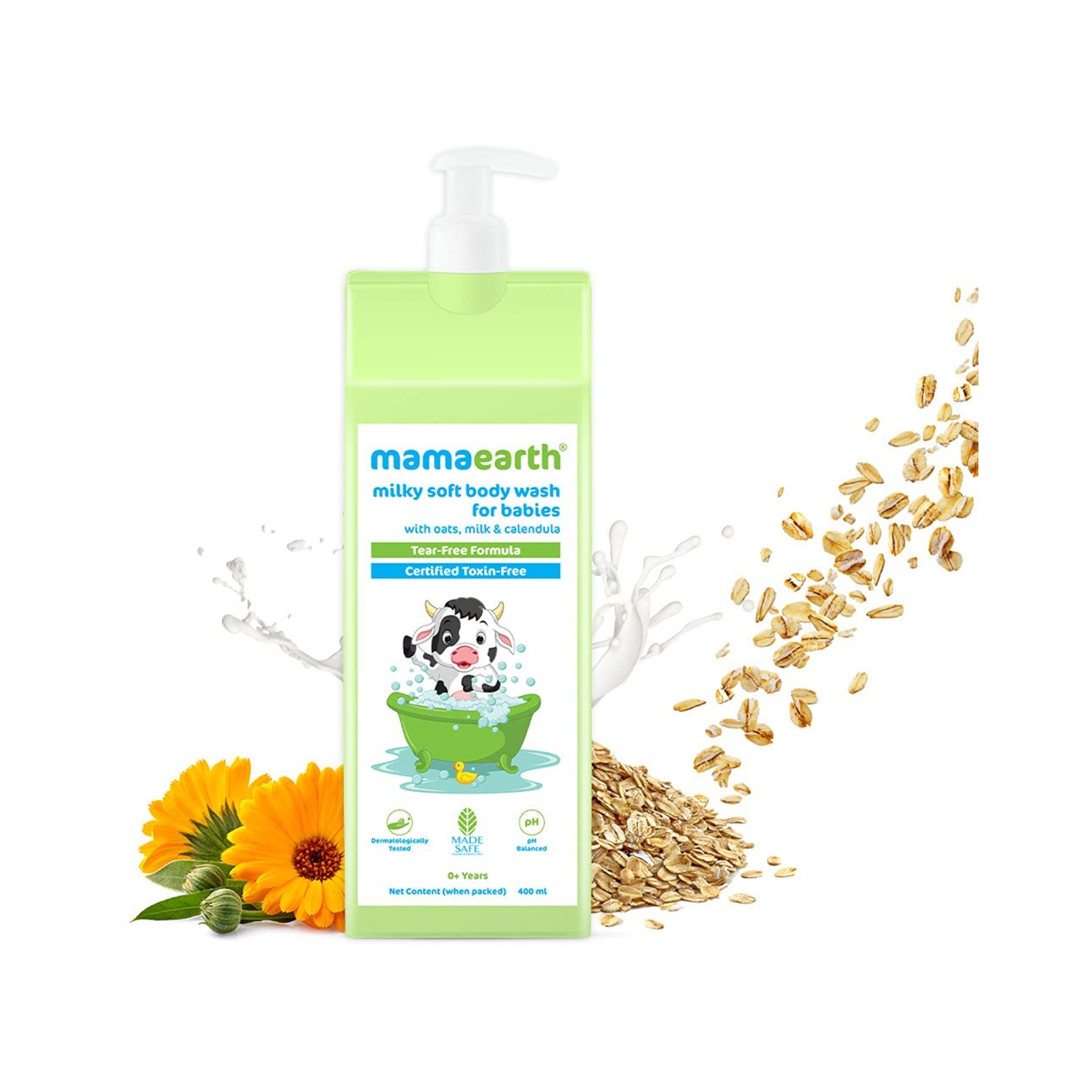Mamaearth | Mamaearth Milky Soft Body Wash For Babies With Oats Milk And Calendula (400ml)