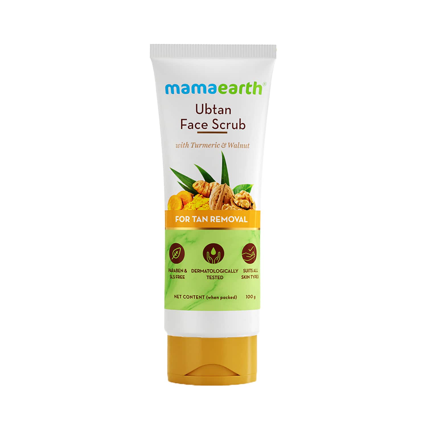 Mamaearth | Mamaearth Ubtan Face Scrub with Turmeric & Walnut For Tan Removal (100 g)