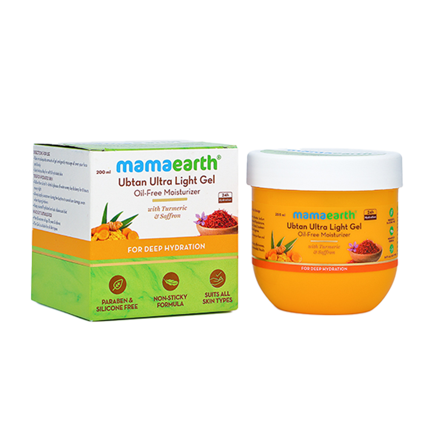 Mamaearth | Mamaearth Ubtan Ultra Light Gel Oil Free Moisturizer (200ml)