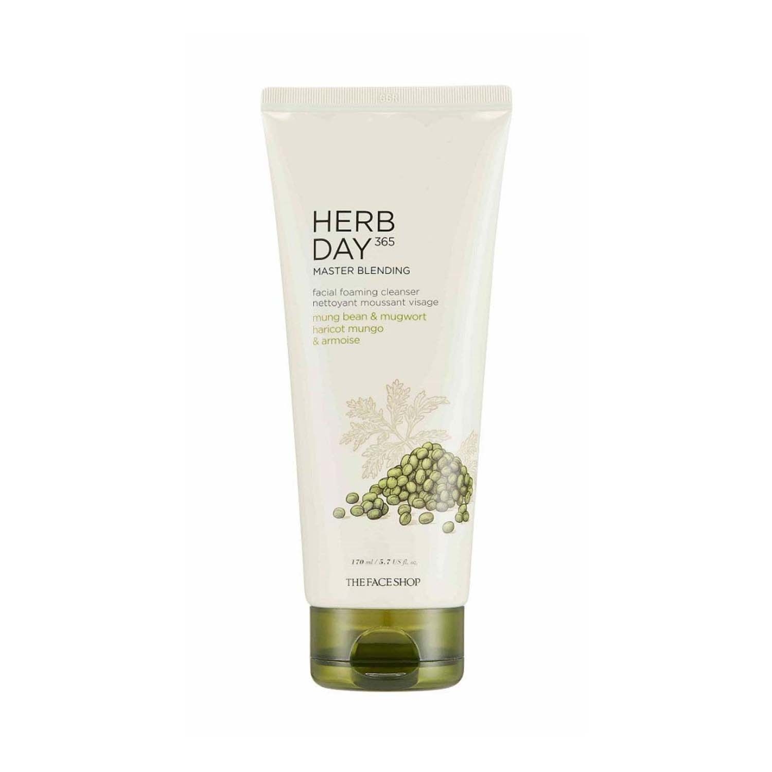 The Face Shop | The Face Shop Herb Day 365 Mungbean & Mugwort Cleansing Foam (170ml)