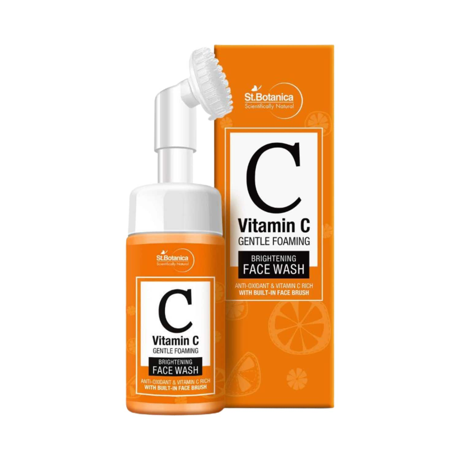 St.Botanica | St.Botanica Vitamin C Brightening Foaming Face Wash with Built In Brush (120ml)