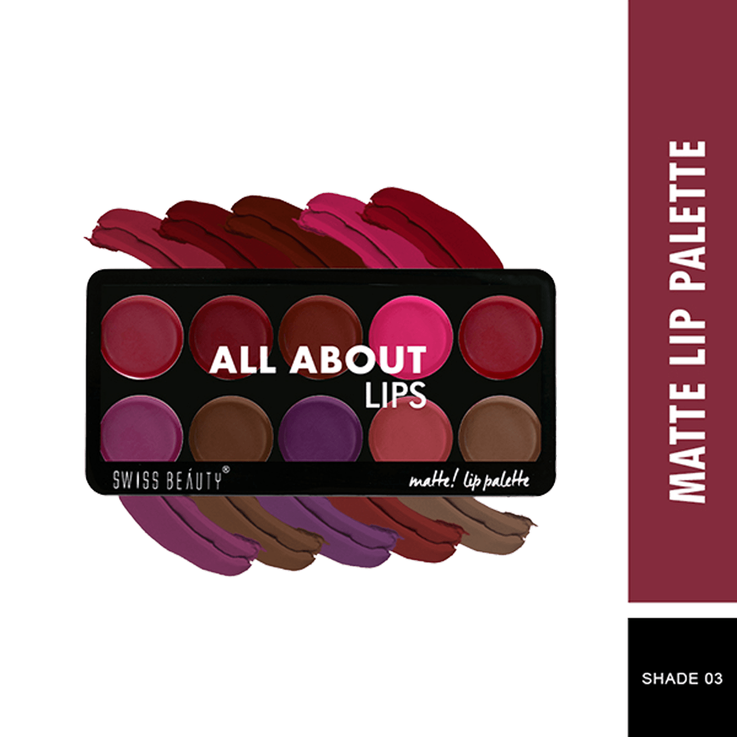 Swiss Beauty | Swiss Beauty Matte Lip Palette - Shade-3 (10g)