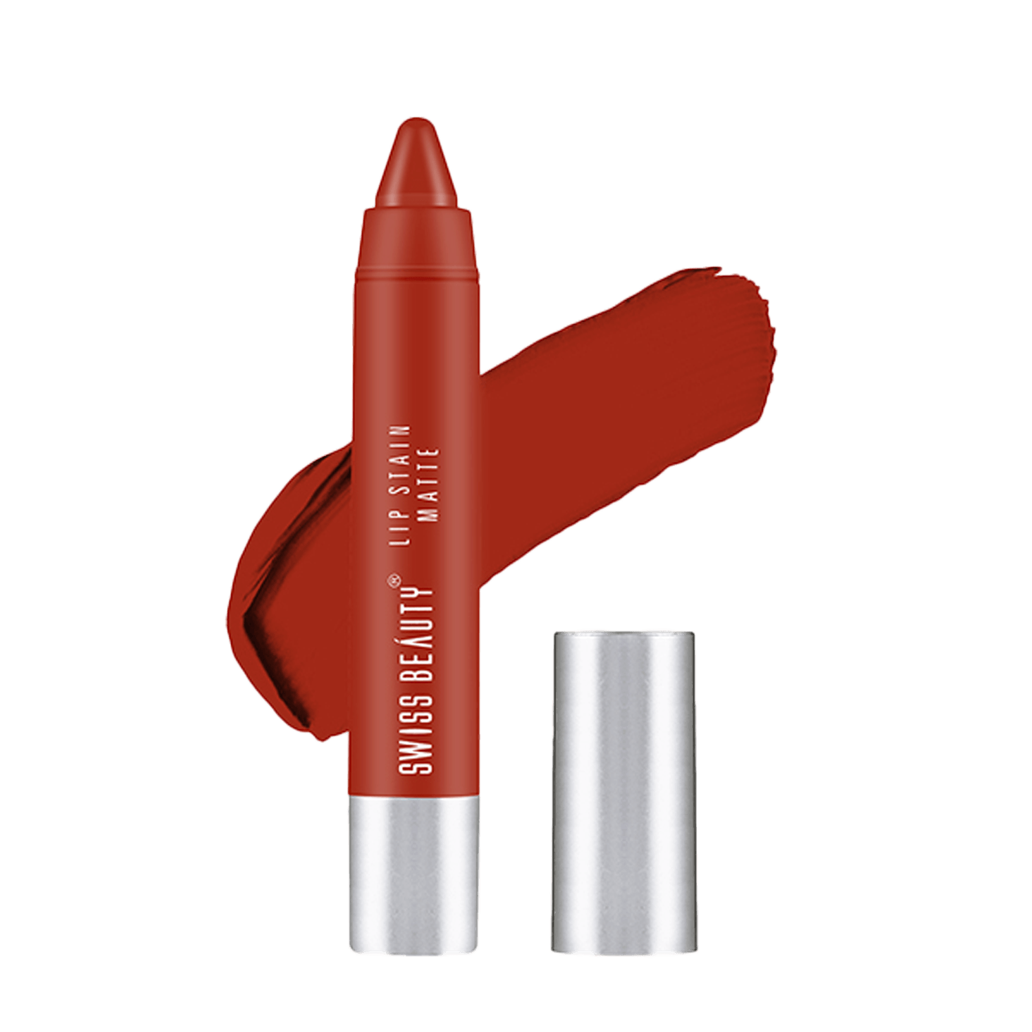 Swiss Beauty | Swiss Beauty Lip Stain Matte Lipstick - Hot Red (3.4g)