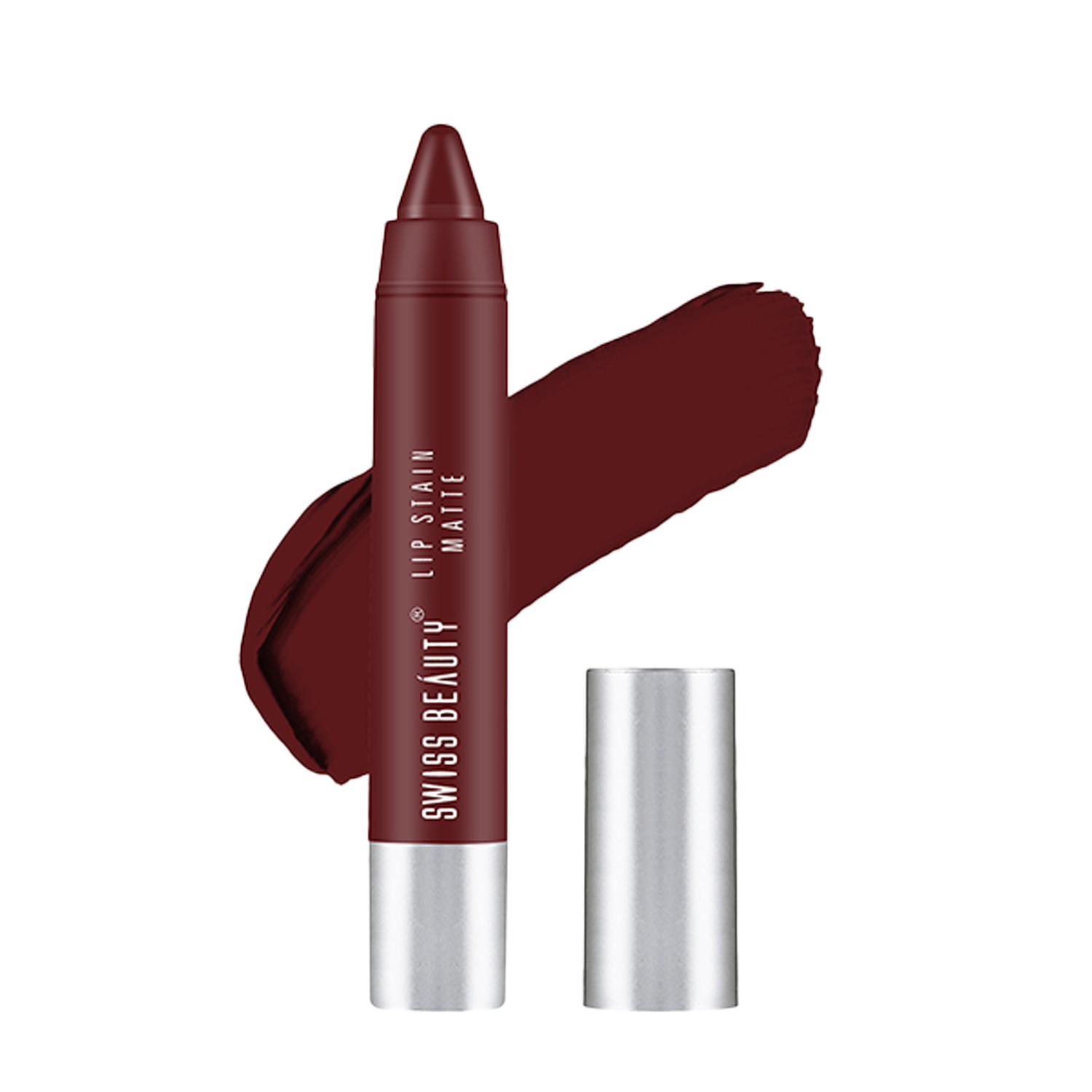 Swiss Beauty | Swiss Beauty Lip Stain Matte Lipstick - Red Wine (3.4g)