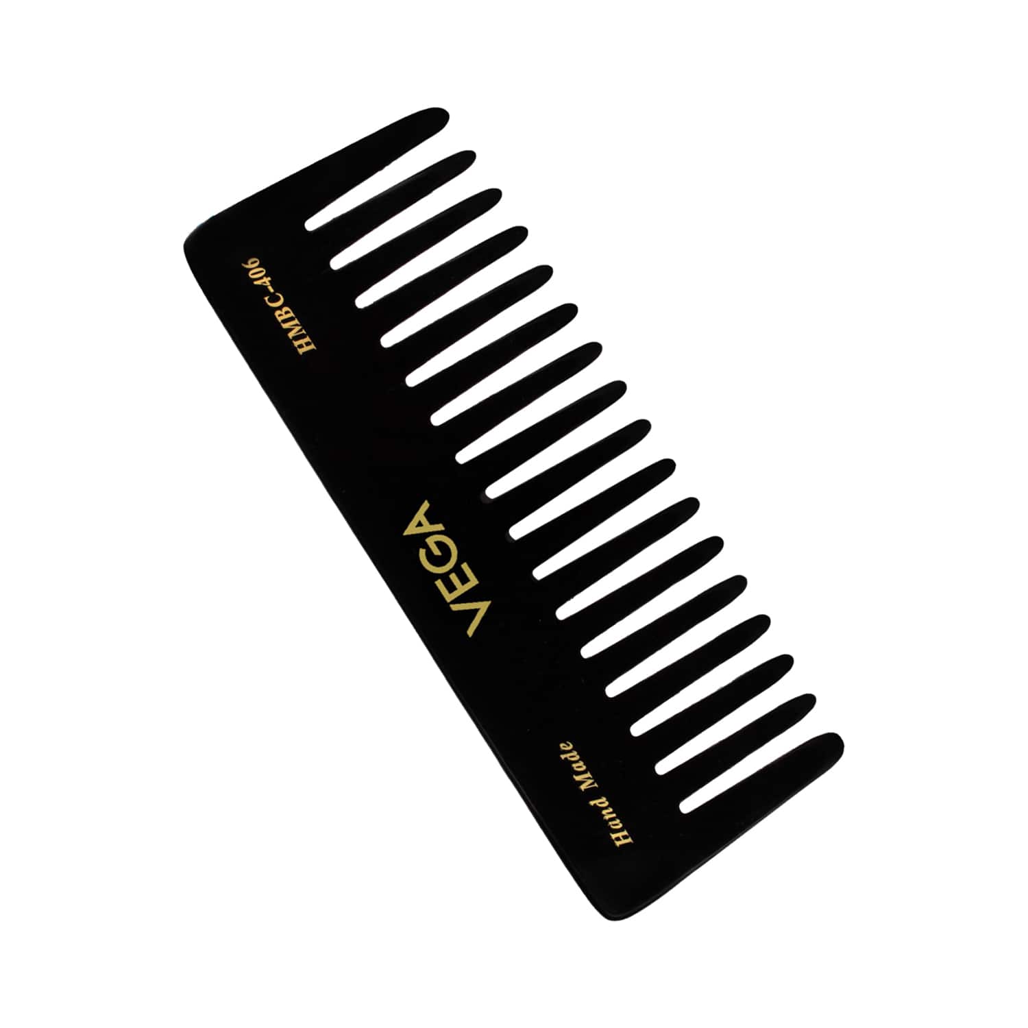 Vega | Vega Handmade Shampoo Hair Comb for Men and Women - Black (HMBC-406) (49 g)