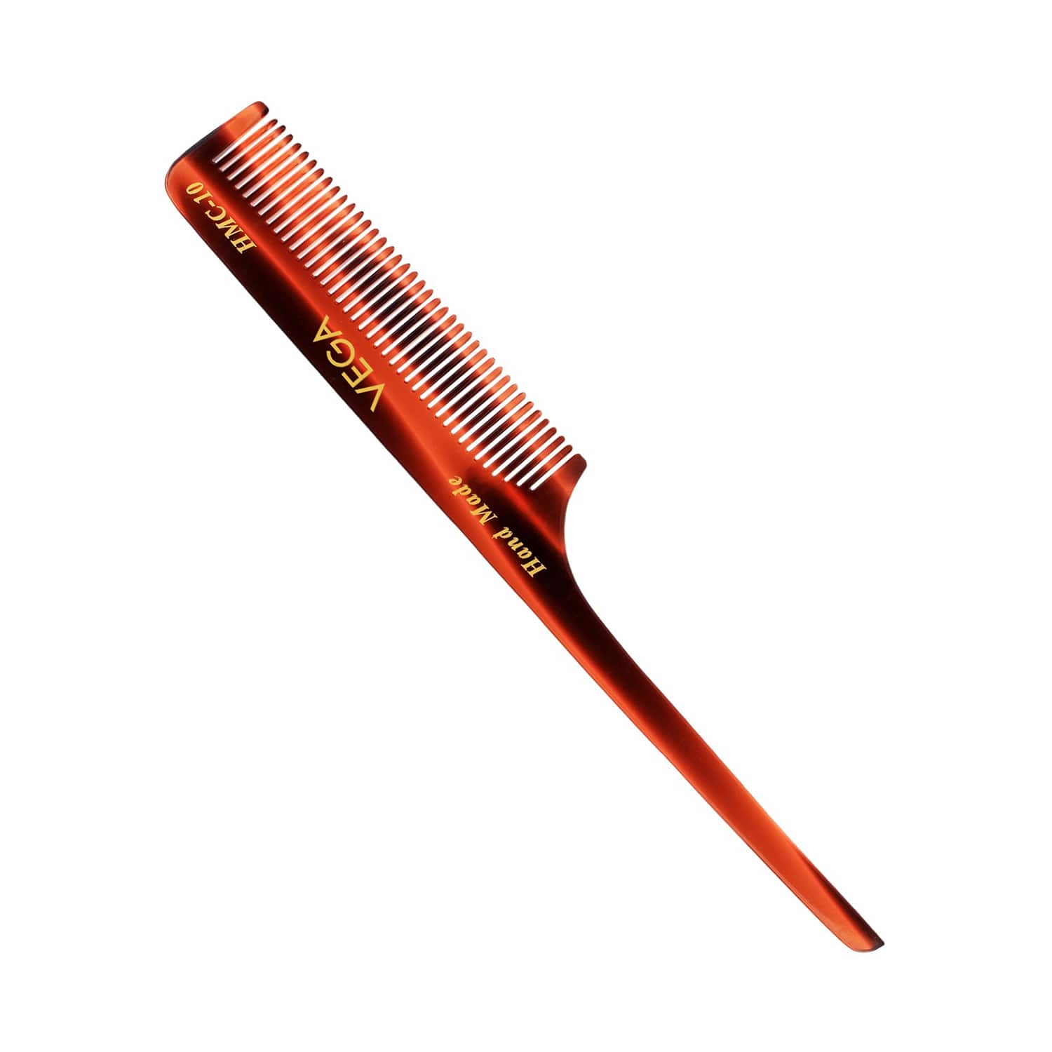 Vega | Vega Handmade Tail Hair Comb with Tortoise Shell Pattern for Women (HMC-10) (27 g)